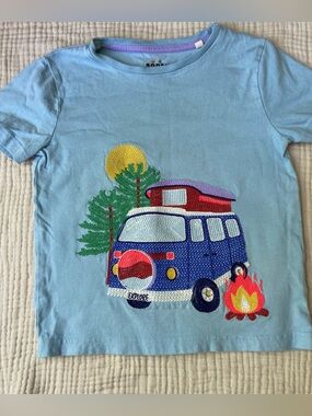 Mini Boden Shirt Road Trip Camper Size 5-6 Camping Outdoor Explore Bohemian